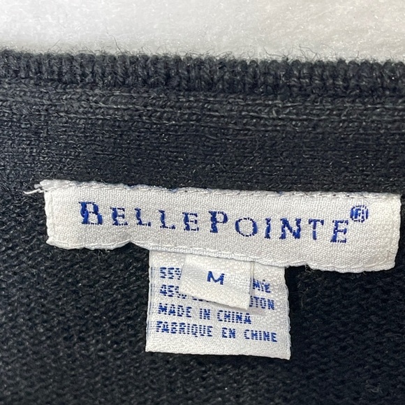 Belle Pointe Vintage Cardigan Sweater Fall Embellishments Black Thanksgiving - Picture 8 of 10